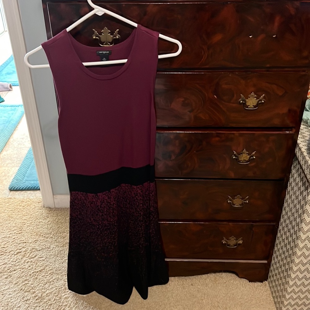 Ann Taylor maroon sweater dress